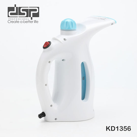 DSP KD1356 Ατμοκαθαριστής Ρούχων Χειρός 800W με Δοχείο 280ml Λευκός