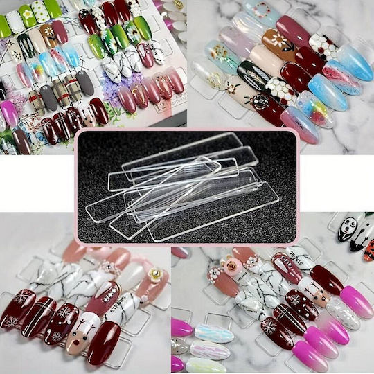 Σετ 50 Διαφανείς Ράβδοι Επίδειξης Press On & Nail Art