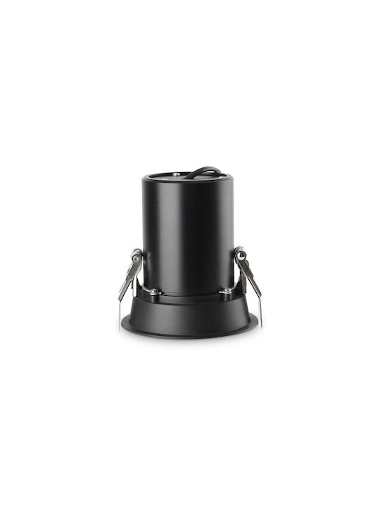 Ideal Lux Metallic Frame for Spot Built-in LED and Warm White Light Black 13.8x13.8cm. 1pcs