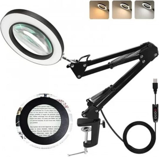 Magnifying Lamp 72 LED 11cm Desk Clamp