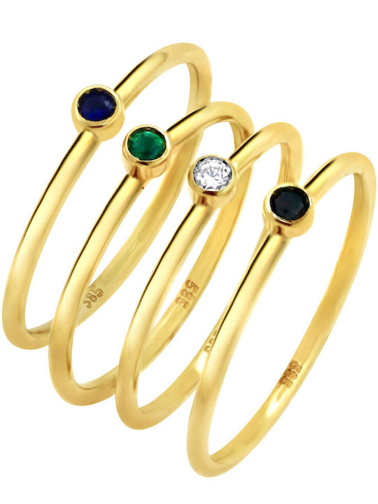 Single Stone from Gold 14K with Diamond