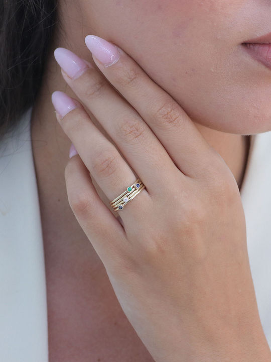 Single Stone from Gold 14K with Diamond