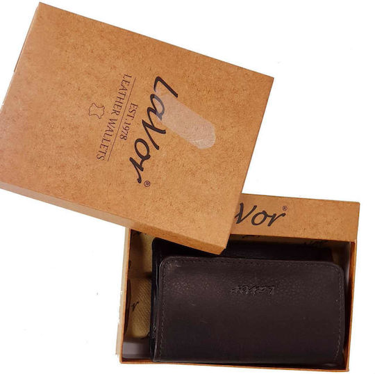 Lavor Lederne Tabaktasche in mit magnetischem Verschluss 11x7.5cm Practicality Brown