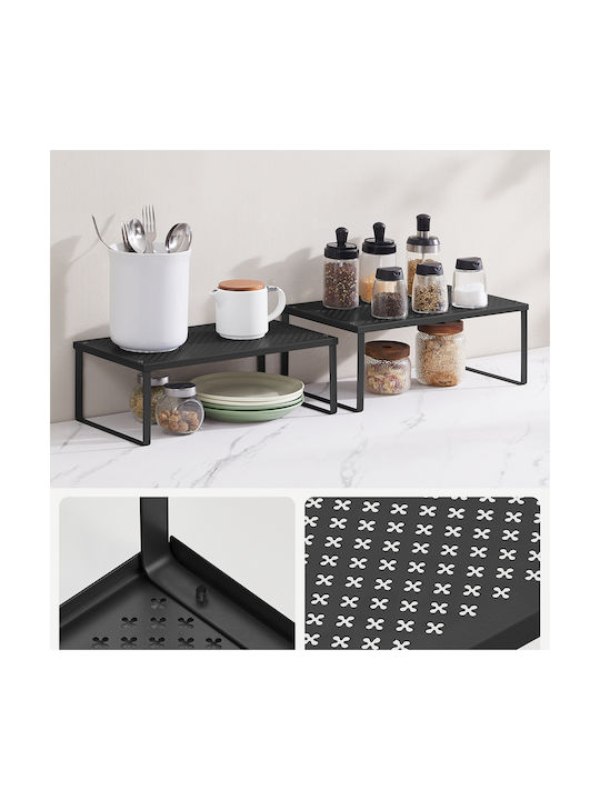 Songmics Tabletop Inox Base 2 Pieces Black