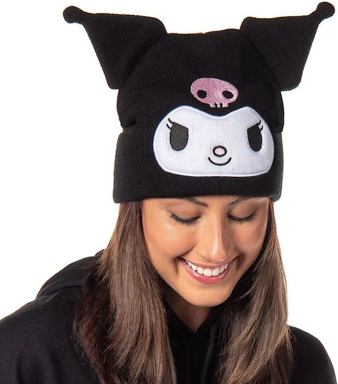 Hello Kitty Kuromi Beanie Unisex Knitted Beanie in Black Colour