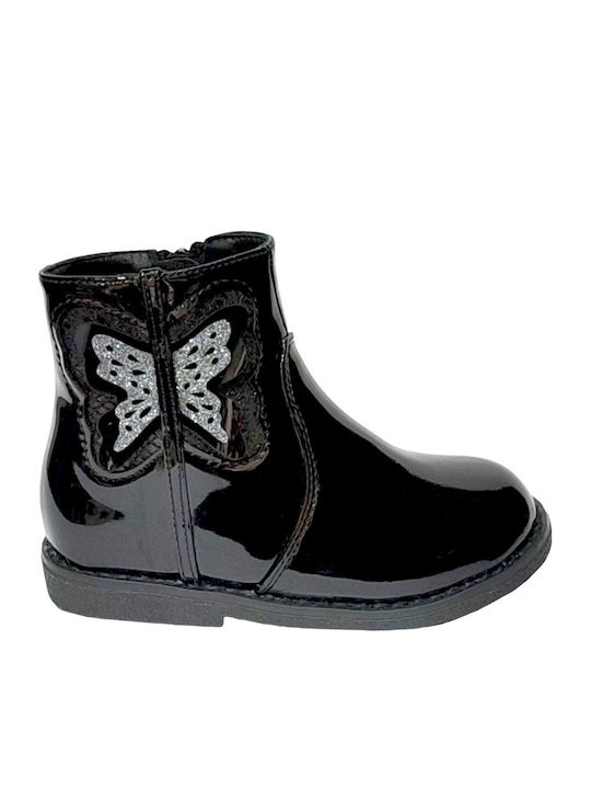 Kids Boots with Zipper Black