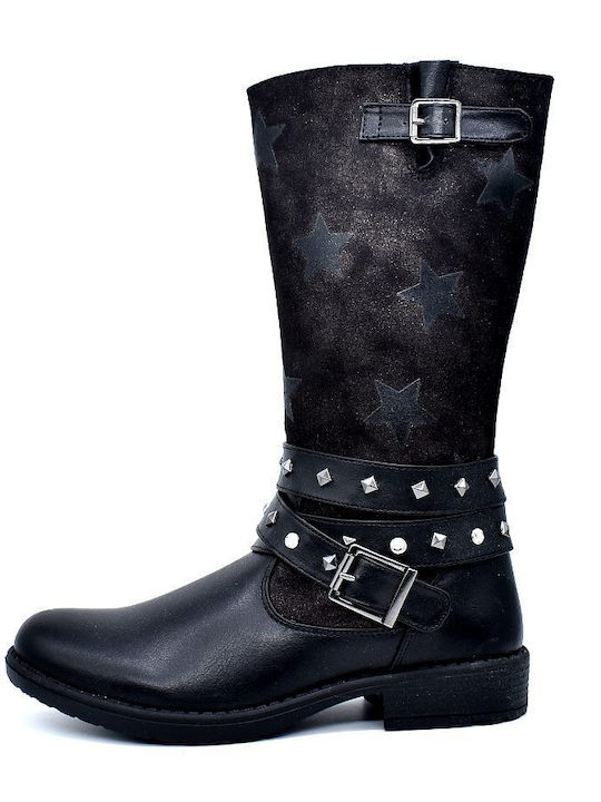 Kinderstiefel mit Reißverschluss Schwarze