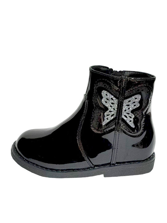 Kids Boots with Zipper Black