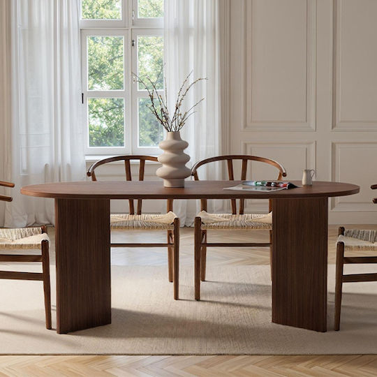 Sablin Τραπεζαρίας Καρυδί 180x89.5x75εκ.
