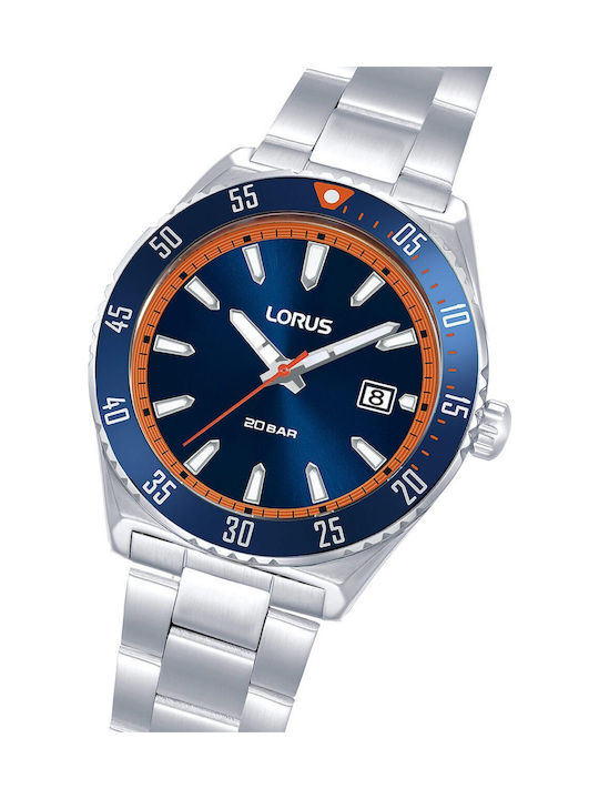Lorus Sports Ρολόι Μπαταρίας με Μεταλλικό Μπρασελέ