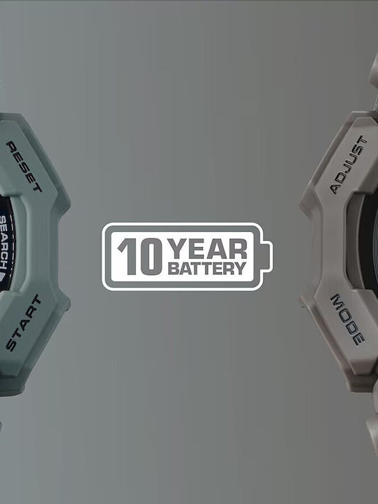 Casio Digital Herrenuhr Batterie mit Grün Stoffarmband