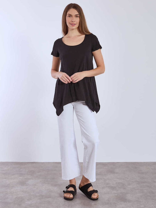 Women's Blouse Cotton Black