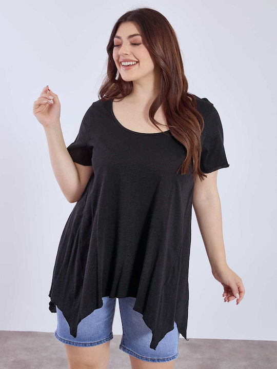 Women's Blouse Cotton Black