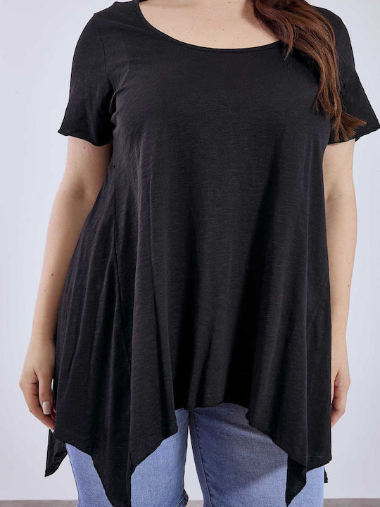 Women's Blouse Cotton Black