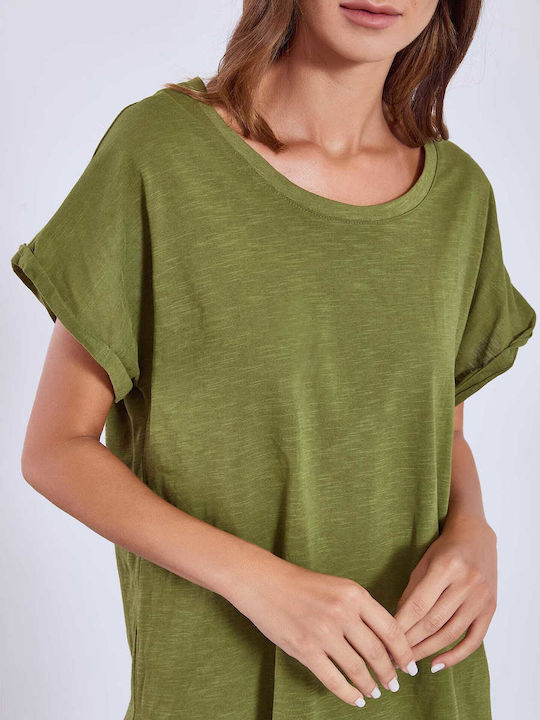 Ärmel Damen Sport Bluse Grün