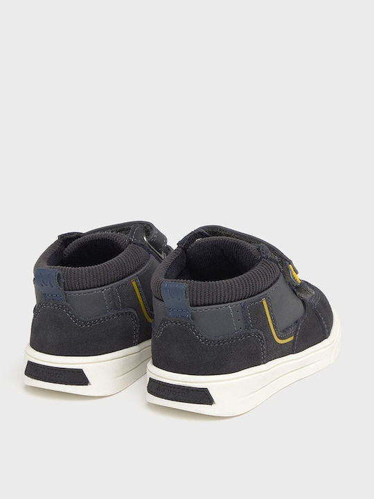 Suede Kinderstiefeletten mit Klettverschluss Blau