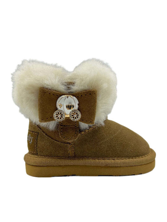 Carrie Suede Kinderstiefeletten Tabac Braun