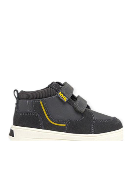 Suede Kinderstiefeletten mit Klettverschluss Blau