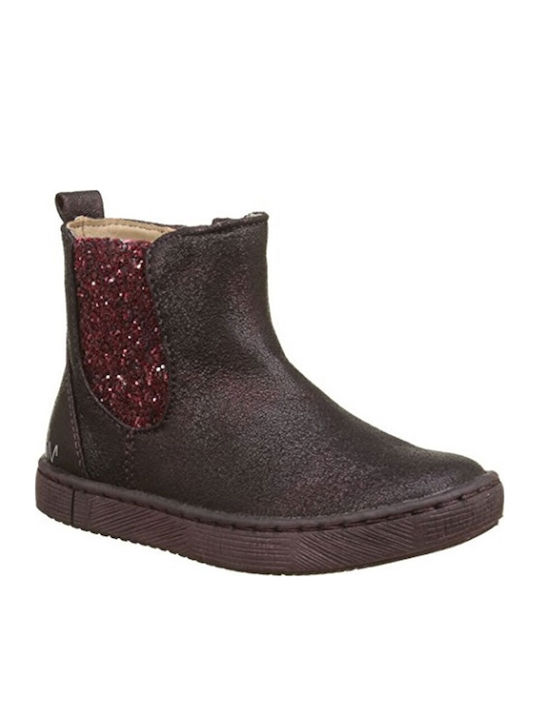 Ghete Copii cu Fermuar Burgundy