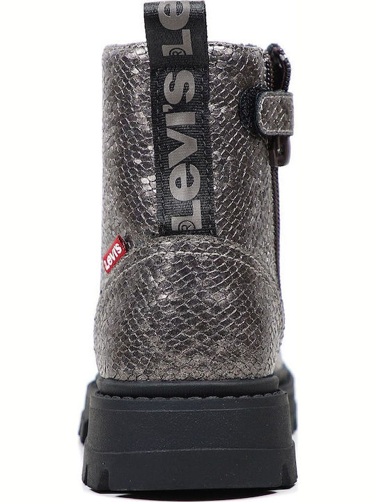 Pasadena Kids Boots with Laces Silver