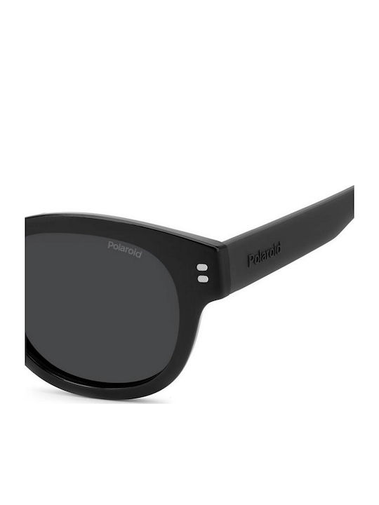 Polaroid Οβάλ Παιδικά Γυαλιά Ηλίου με Polarized Φακό Μαύρα