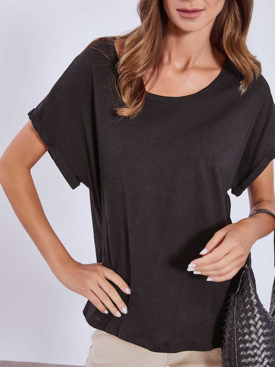 Sleeve Women's Athletic Blouse Black