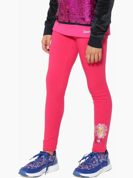 Kinder Leggings Lang Fuchsie Basic