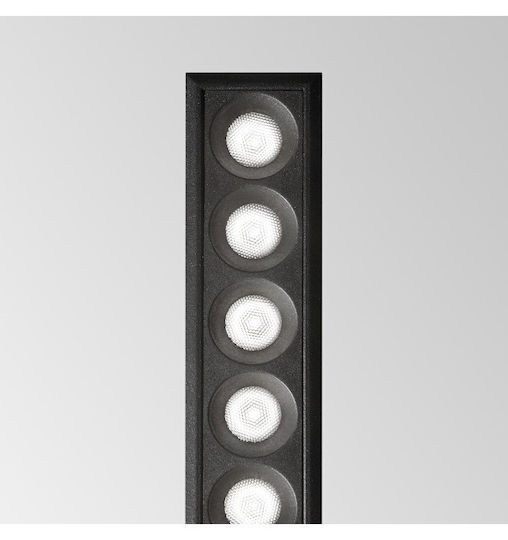 Recessed Commercial Linear LED Light 10W Black 4000K Slim Lika 341668 Ideal Lux 341668