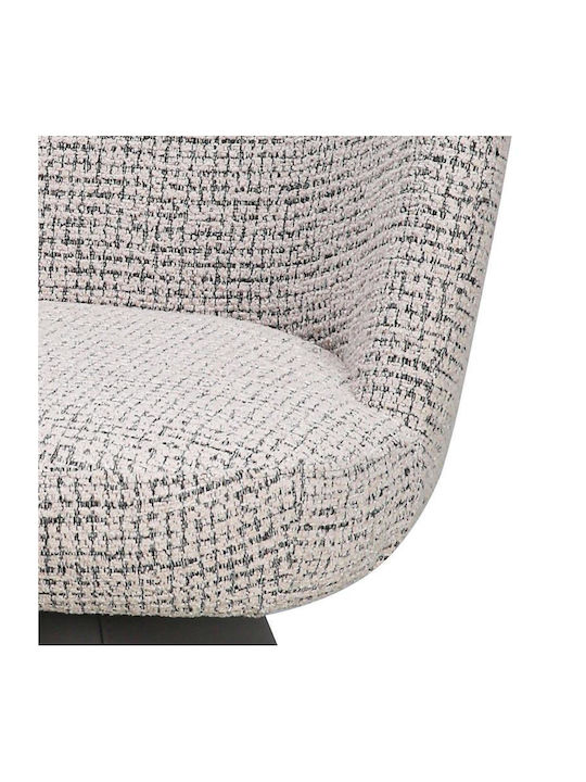 2413 Swivel Armchair Beige-Cappuccino 58x60x79cm