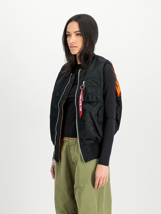 Ma-1 Sleeveless Jacket Bomber Waterproof Black