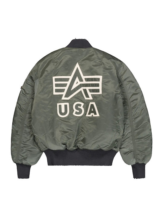 Ma-1 Μπουφάν Bomber Αδιάβροχο Vintage Green