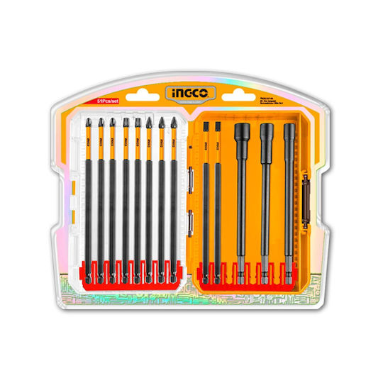Ingco Set 13 Screwdriver Bits Cross / Star/Torx
