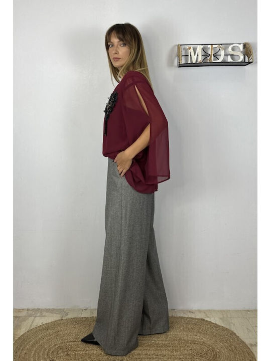Damen Stoff Hose Gray