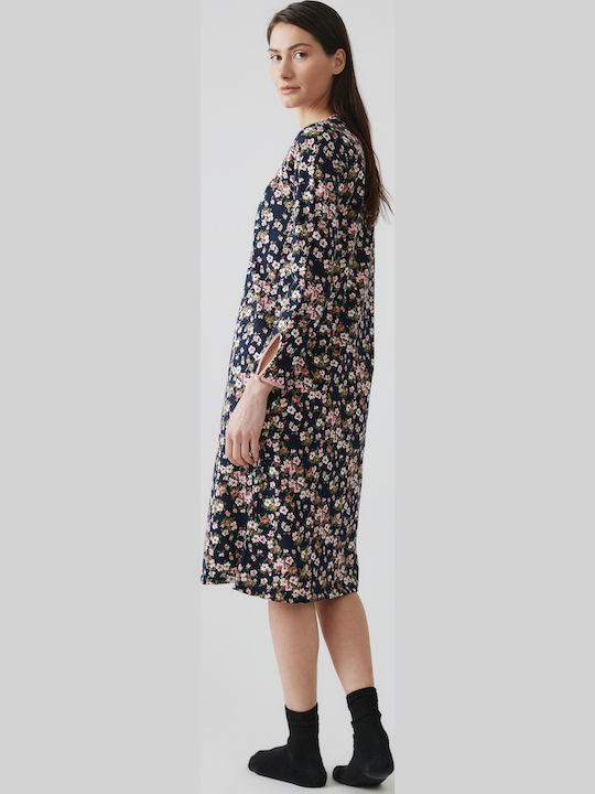 Minerva Winter Cotton Women's Nightgown Marin Fleur Floral Minerva Winter Cotton Women's Nightgown Marin Fleur Floral
