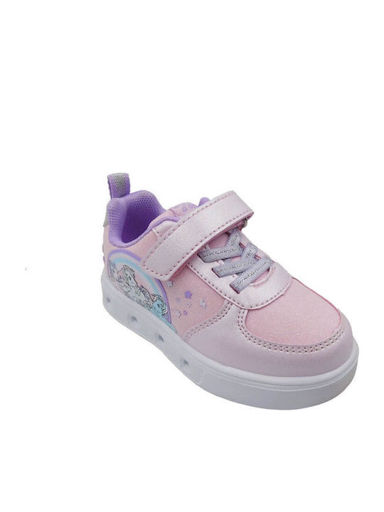 Kinder Sneakers Anatomisch mit Lichtern Rosa