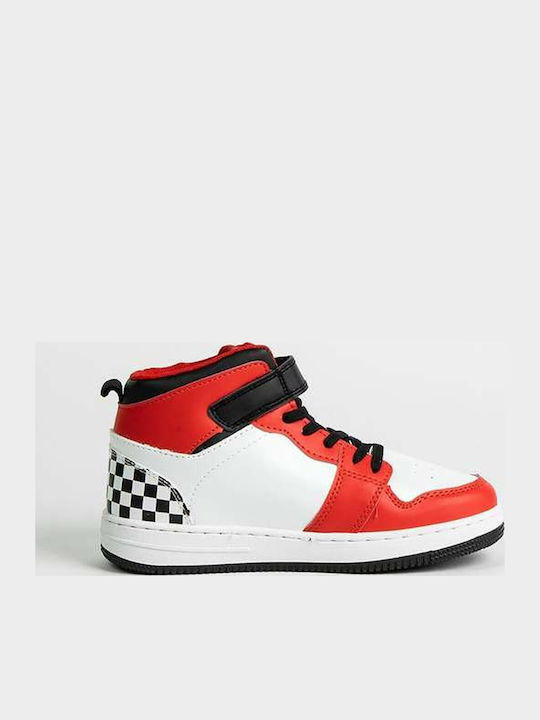 Spider-Man Παιδικά Sneakers High με Σκρατς Κόκκινα