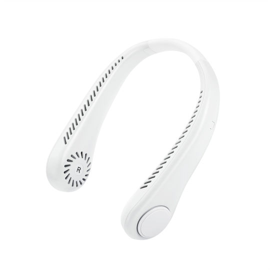 Andowl Q-FN72 Ανεμιστηράκι Λαιμού USB Επαναφορτιζόμενο Χωρίς Πτερύγια 60W Λευκό