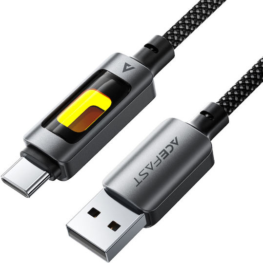 Acefast USB 2.0 Cable USB-C male - USB-A 18W Μαύρο 1.2m