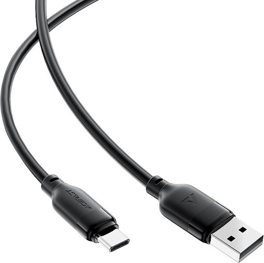 Acefast USB 2.0 Kabel USB-C männlich - USB-A 18W Schwarz 1.2m