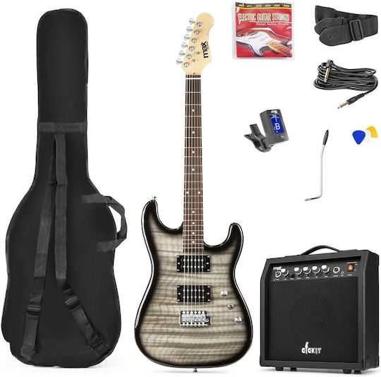 MAX Elektrische Gitarre Schwarze mit E-Gitarren