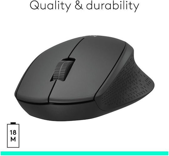 Logitech M331 Silent Plus Ασύρματο Ποντίκι Μαύρο