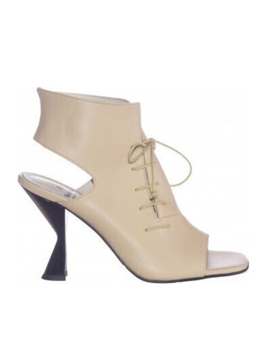 Leder Sandalen Beige