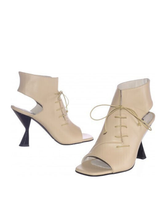 Leder Sandalen Beige