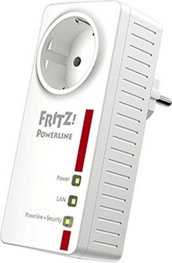 AVM Fritz! 1220E Set Powerline Διπλού Kit για Ενσύρματη Σύνδεση με Passthrough Πρίζα και 2 Θύρες Gigabit Ethernet