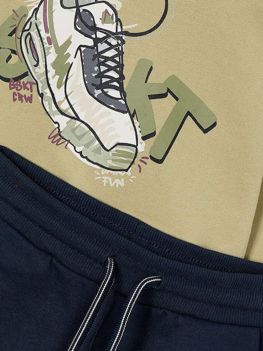 Kids Sweatpants Set Wheat 2pcs