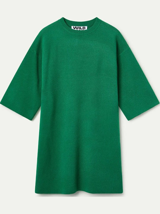 Mini Φόρεμα Πλεκτό Green