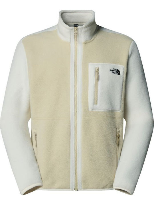 Yumiori Men's Fleece Cardigan White