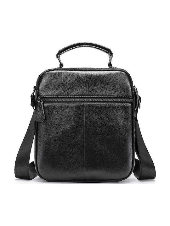 Leather Men's Shoulder / Crossbody Bag Black