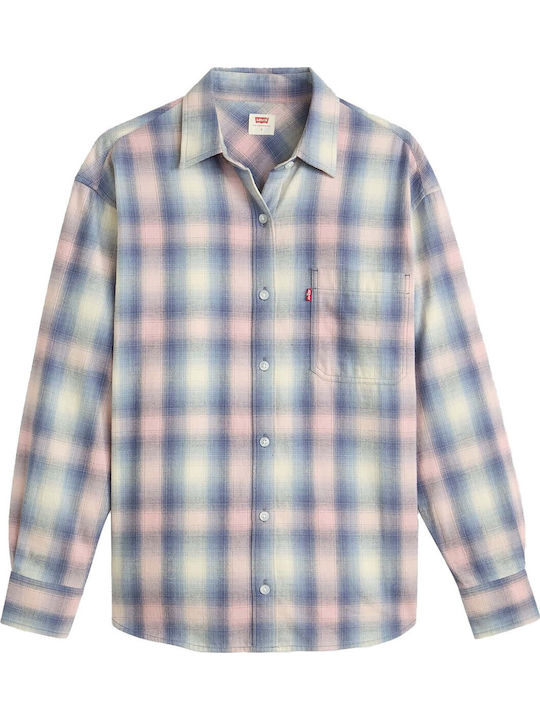 Western Women's Long Sleeve Shirt Shadow Plaid
