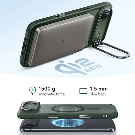 ESR Umschlag Rückseite Silikon Grün (iPhone Air)